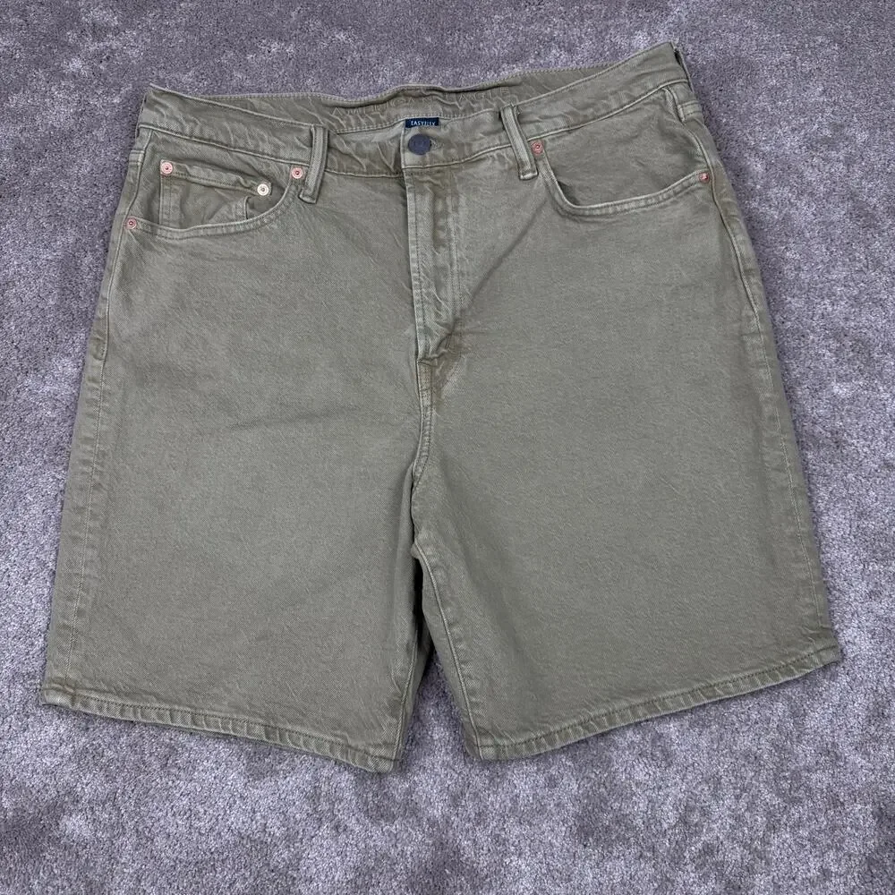 American Eagle EasyFlex Light Brown Denim Shorts Mens Size 36 Streetwear Utility